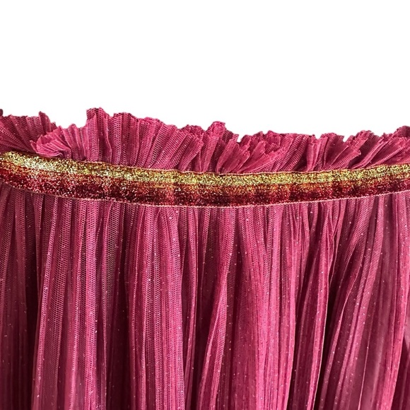 NANETTE Tulle and Lace Sparkly Burgundy Party Dress Flower Girl Princess Size 8 - Picture 4 of 14